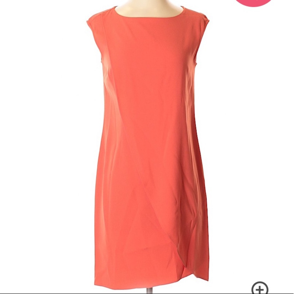 Ann Taylor orange sleeveless dress